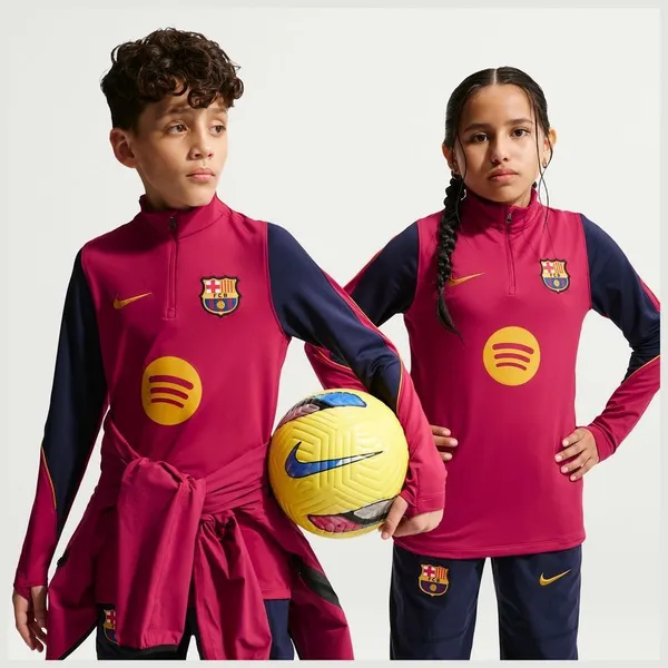 Barcelona Træningstrøje Dri-FIT Strike - Bordeaux/Blå/Gul Børn